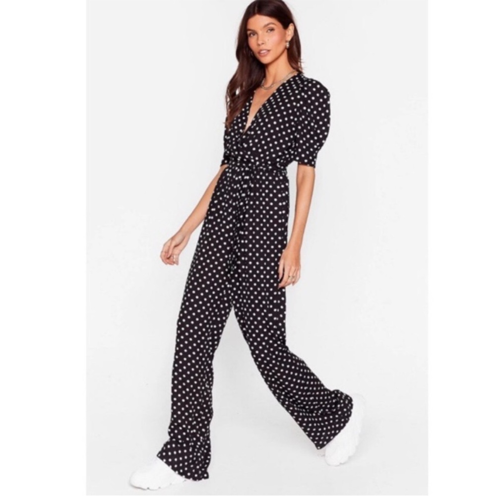 Nasty Gal Polka Dot Jumpsuit